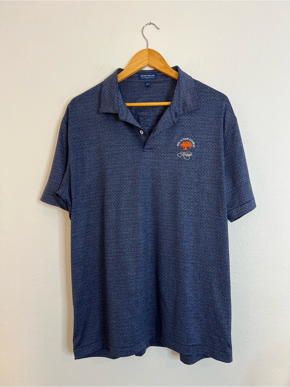 Peter Millar Navy Summer Comfort Polo The Ocean Course Kiawah size XL